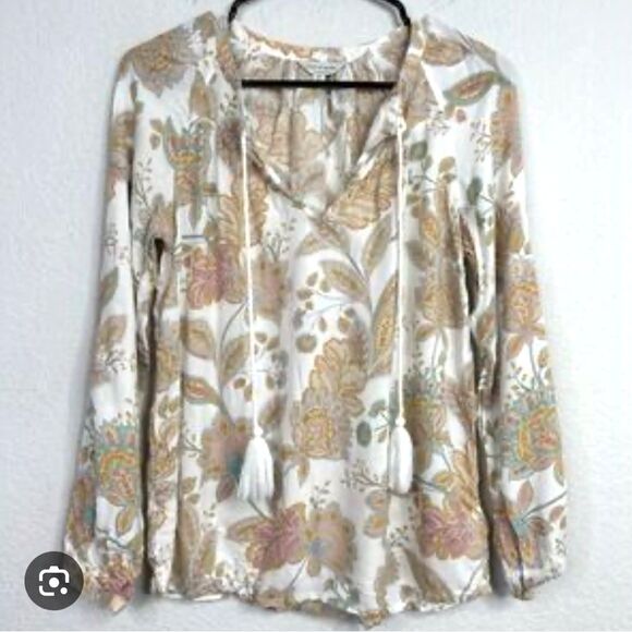 Lucky Brand Tops - Lucky Brand Multicolor Paisley Pastel Blouse